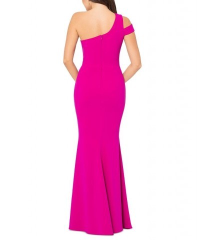 Cold-Shoulder Asymmetrical Gown Pink $103.60 Dresses