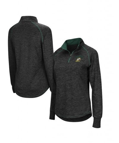 Women's Heathered Black Oregon Ducks Bikram Quarter-Zip Pullover Jacket Black $24.20 Jackets