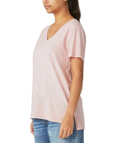 Women's Cotton V-Neck Tee Stonewash $14.71 Tops