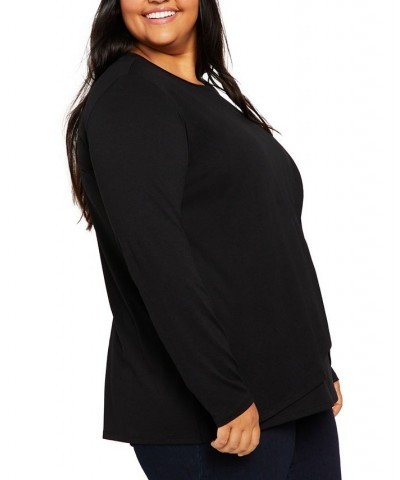 Plus Size Crewneck Nursing T-Shirt Black $25.00 Tops