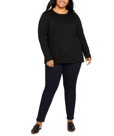 Plus Size Crewneck Nursing T-Shirt Black $25.00 Tops