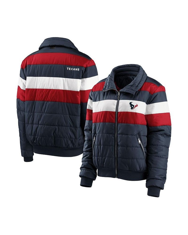 Women's Navy Houston Texans Full-Zip Puffer Jacket Navy $45.60 Jackets