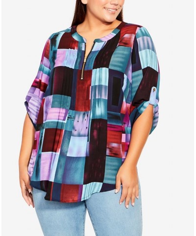 Plus Size Eastbrook Print Top Multi Block $38.71 Tops