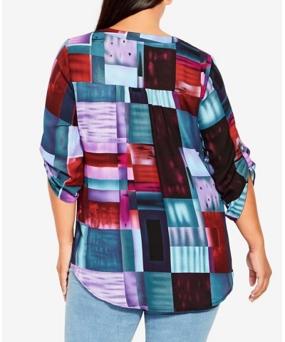 Plus Size Eastbrook Print Top Multi Block $38.71 Tops