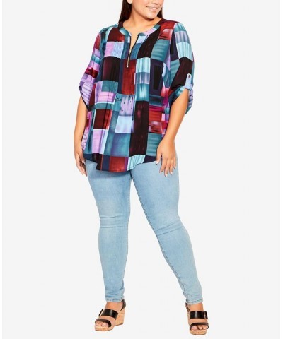 Plus Size Eastbrook Print Top Multi Block $38.71 Tops