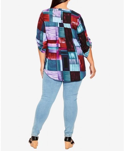 Plus Size Eastbrook Print Top Multi Block $38.71 Tops