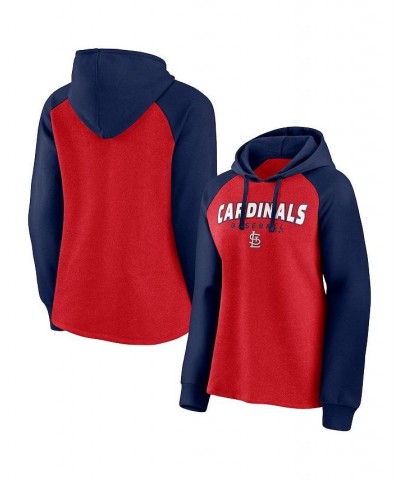 Women's Branded Red Navy St. Louis Cardinals Recharged Raglan Pullover Hoodie Red, Navy $34.50 Sweatshirts