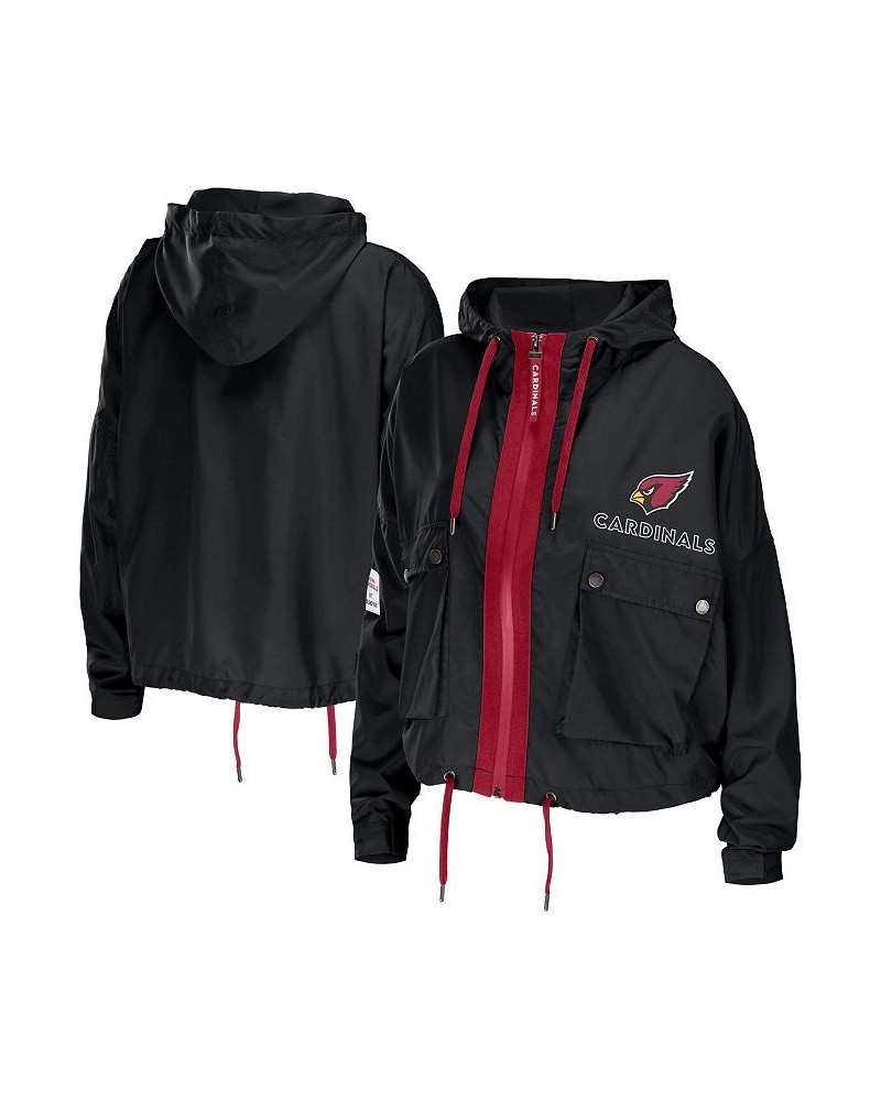 Women's Black Arizona Cardinals Full-Zip Hoodie Jacket Black $46.20 Jackets