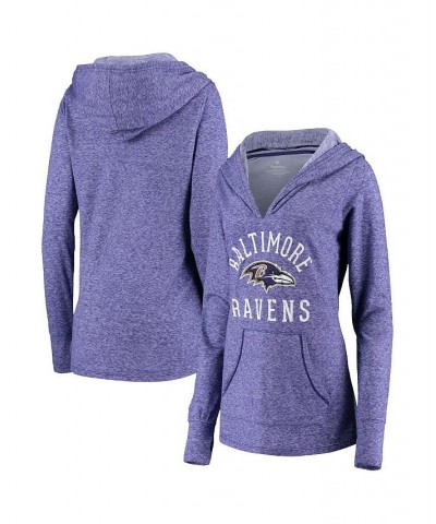 Women's Branded Purple Baltimore Ravens Doubleface Slub Pullover Hoodie Purple $45.89 Sweatshirts