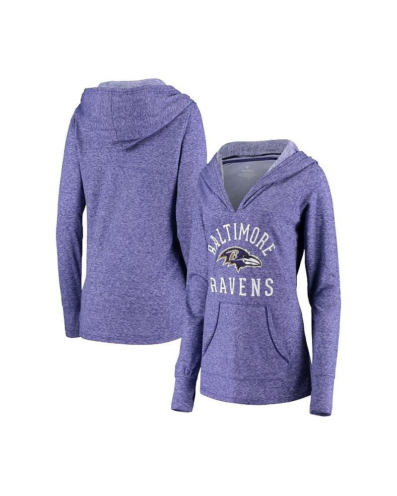 Women's Branded Purple Baltimore Ravens Doubleface Slub Pullover Hoodie Purple $45.89 Sweatshirts