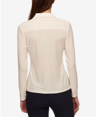 Women’s Point-Collar Blouse White $40.32 Tops