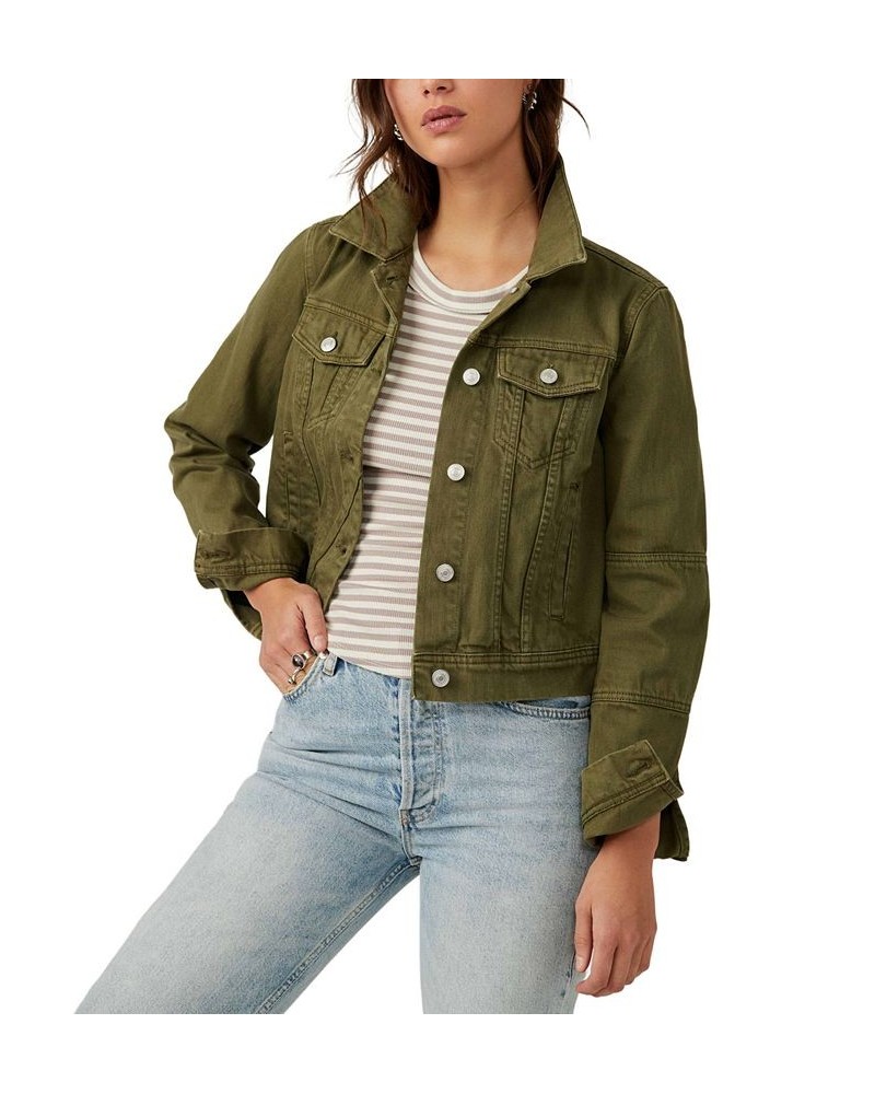 Rumors Denim Jacket Green $36.72 Jackets