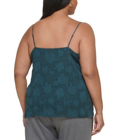 Plus Size Floral Jacquard Camisole Top Forest $27.24 Tops