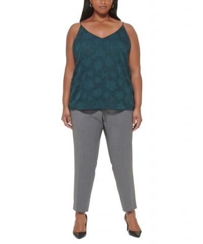 Plus Size Floral Jacquard Camisole Top Forest $27.24 Tops