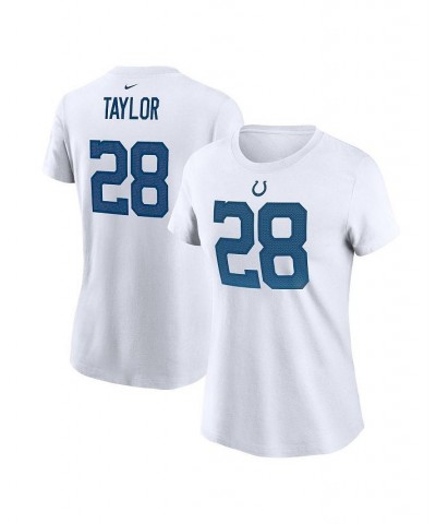 Women's Jonathan Taylor White Indianapolis Colts Player Name Number T-shirt White $20.50 Tops