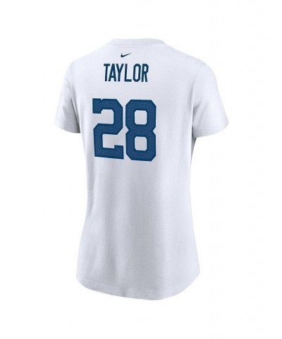 Women's Jonathan Taylor White Indianapolis Colts Player Name Number T-shirt White $20.50 Tops