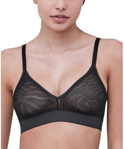 Women's Spellbound Sheer Mesh Bralette Black $27.14 Bras