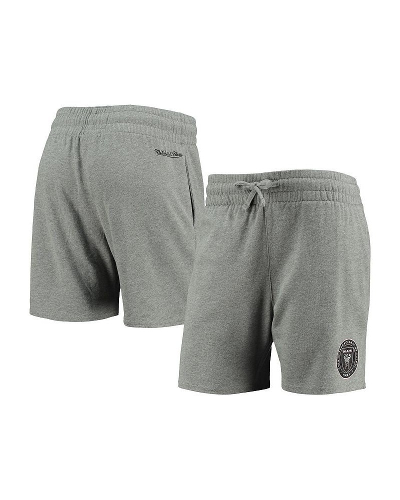 Women's Heathered Gray Inter Miami Cf Logo Shorts Heathered Gray $28.60 Shorts