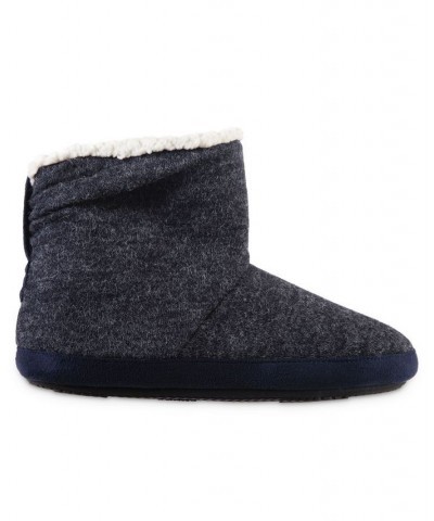 Women's Microsuede and Heathered Knit Marisol Boot Slipper Online Only Navy/blue $10.62 Shoes