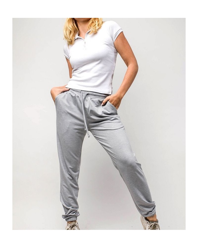 Women's Reneu Earth Drawstring Sweat Pants Gray $34.00 Pants