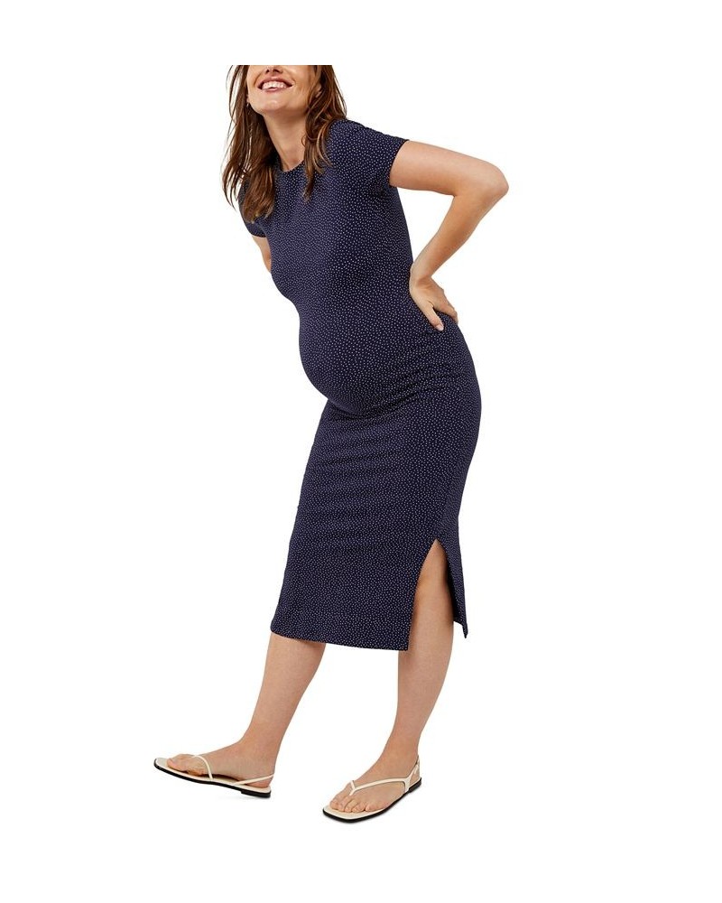 Luxe Collection Midi Maternity Dress Navy Dot $34.56 Dresses