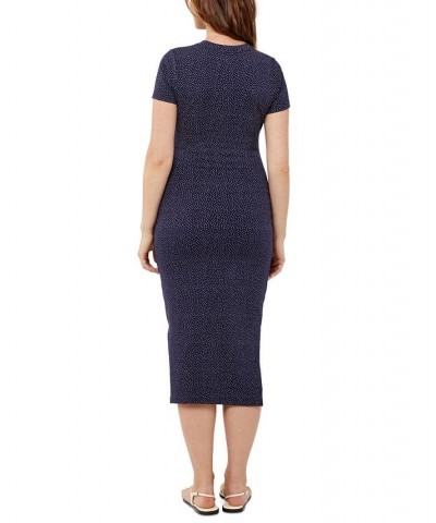 Luxe Collection Midi Maternity Dress Navy Dot $34.56 Dresses