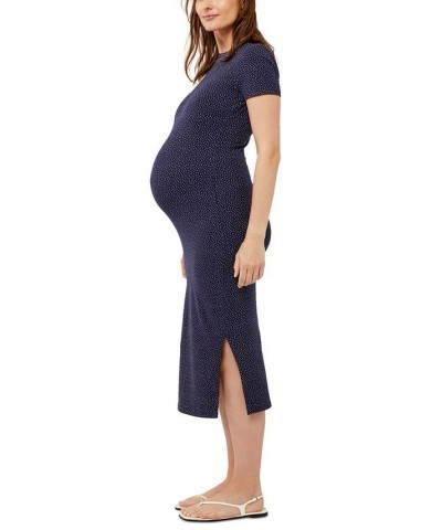 Luxe Collection Midi Maternity Dress Navy Dot $34.56 Dresses