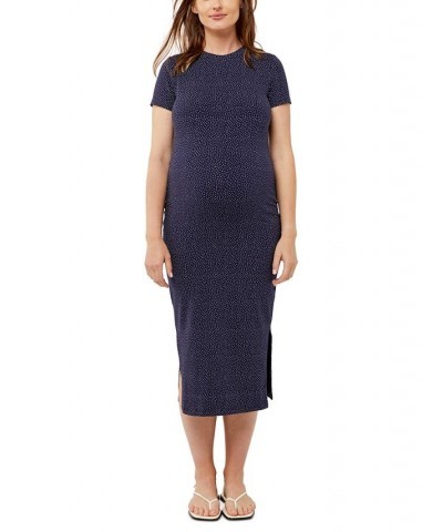 Luxe Collection Midi Maternity Dress Navy Dot $34.56 Dresses