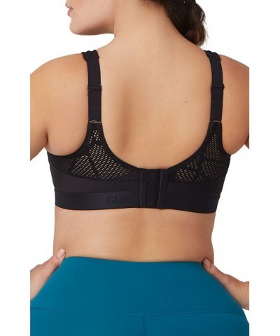 Full Figure Plus Size No-Sweat Mesh Sports Wirefree Bra Black $21.58 Bras