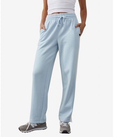 Women's Plush Wide Leg Track Pants Silky Blue, Coconut Milk $32.99 Pants