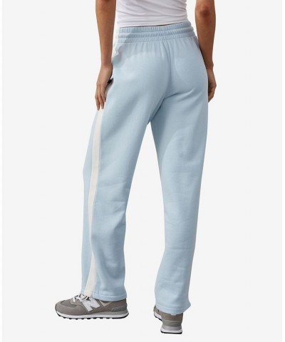 Women's Plush Wide Leg Track Pants Silky Blue, Coconut Milk $32.99 Pants