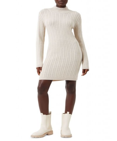Women's Cable-Knit Long-Sleeve Dress Light Oatmeal Mel $21.75 Dresses