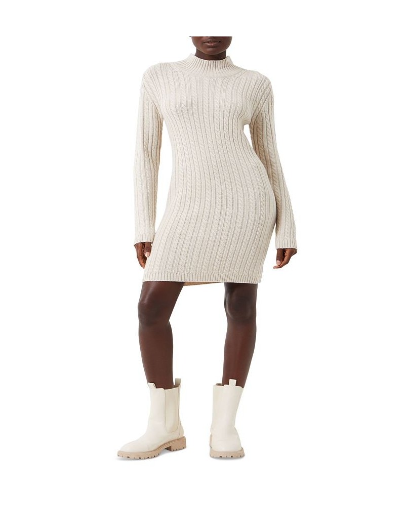 Women's Cable-Knit Long-Sleeve Dress Light Oatmeal Mel $21.75 Dresses