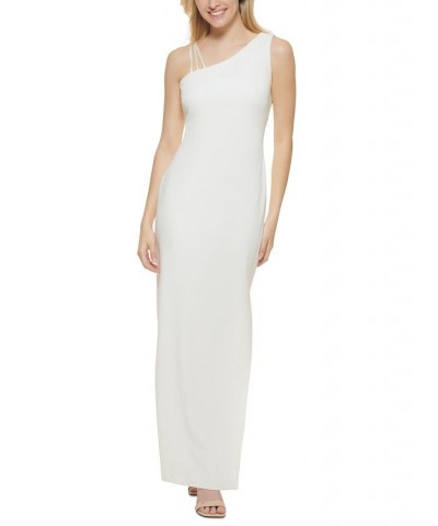 One-Shoulder Gown Tan/Beige $79.42 Dresses
