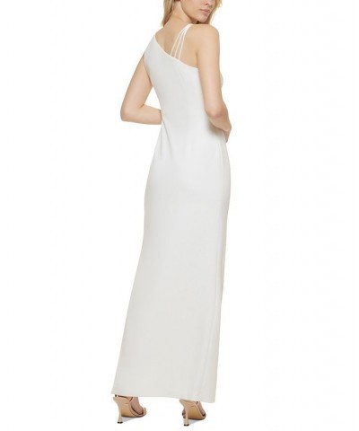 One-Shoulder Gown Tan/Beige $79.42 Dresses