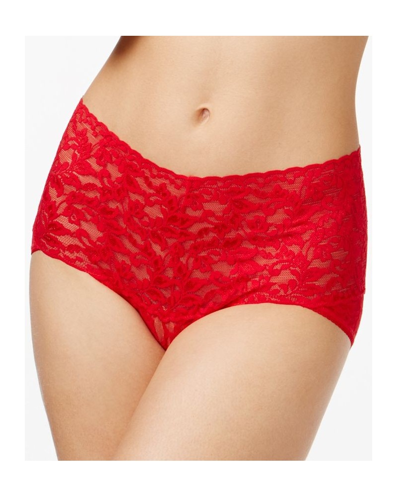 Women's Retro Lace V-kini Red $18.70 Panty