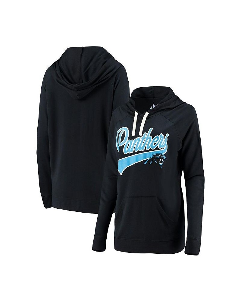 Women's Black Carolina Panthers Pregame Raglan Hoodie Black $24.40 Sweatshirts