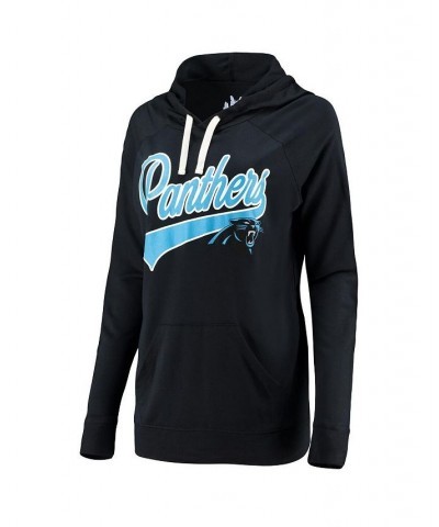 Women's Black Carolina Panthers Pregame Raglan Hoodie Black $24.40 Sweatshirts