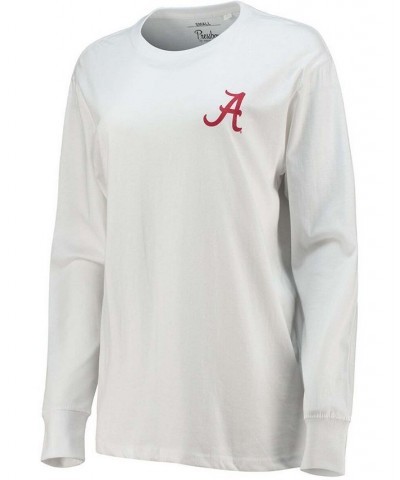 Women's White Alabama Crimson Tide Traditions Pennant Long Sleeve T-shirt White $32.44 Tops