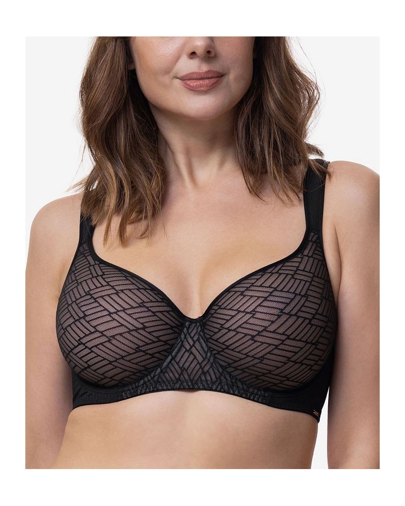 Women's Leila Light Padded Demi Bra D001725LA085 Black $18.90 Bras