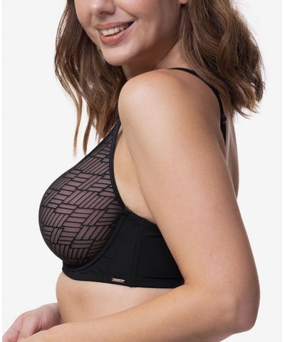 Women's Leila Light Padded Demi Bra D001725LA085 Black $18.90 Bras