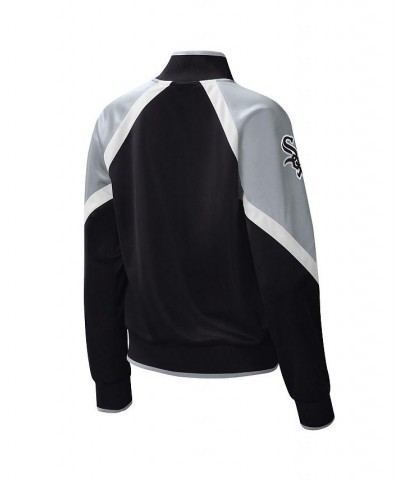 Women's Black Chicago White Sox Touchdown Raglan Full-Zip Track Jacket Black $40.80 Jackets