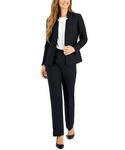 Women's Mini Herringbone Pantsuit Regular & Petite Sizes Brown $79.90 Suits