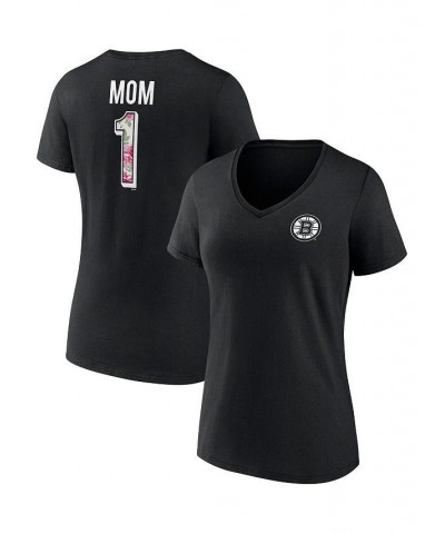 Women's Branded Black Boston Bruins Team Mother's Day V-Neck T-shirt Black $22.67 Tops