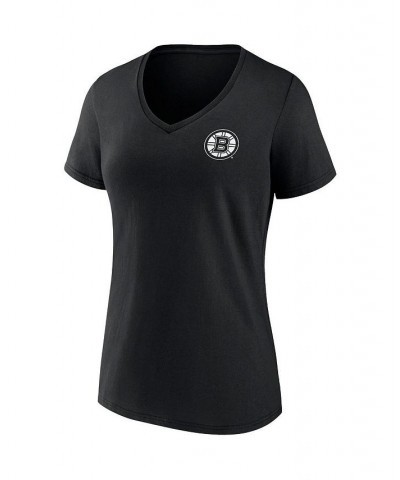 Women's Branded Black Boston Bruins Team Mother's Day V-Neck T-shirt Black $22.67 Tops