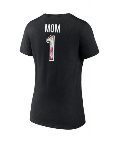 Women's Branded Black Boston Bruins Team Mother's Day V-Neck T-shirt Black $22.67 Tops