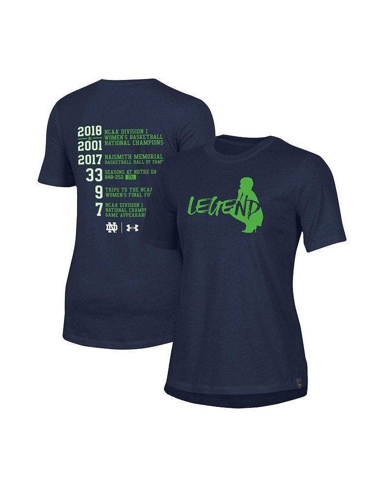 Women's Navy Notre Dame Fighting Irish Muffet McGraw Legend T-shirt Navy $24.29 Tops