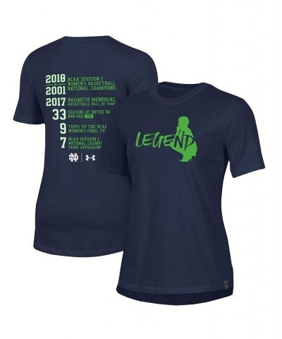 Women's Navy Notre Dame Fighting Irish Muffet McGraw Legend T-shirt Navy $24.29 Tops