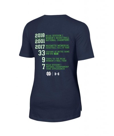 Women's Navy Notre Dame Fighting Irish Muffet McGraw Legend T-shirt Navy $24.29 Tops