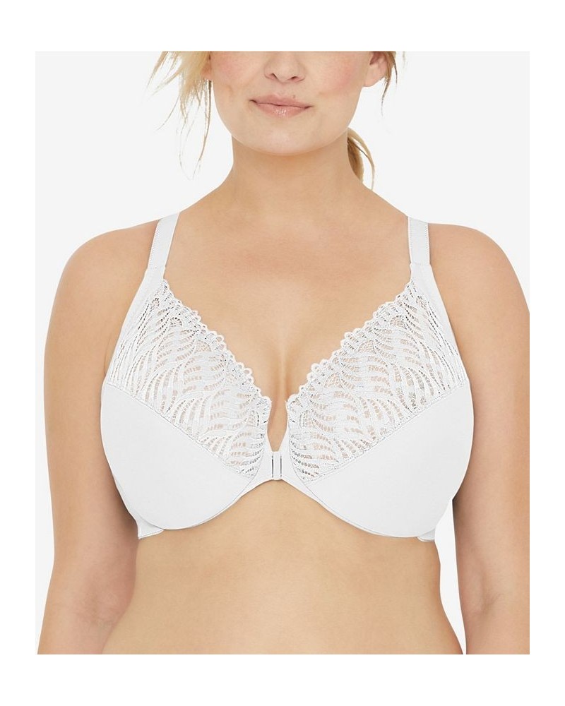 Women's Plus Size Wonder Wire Front Close T-Back Bra White $27.56 Bras